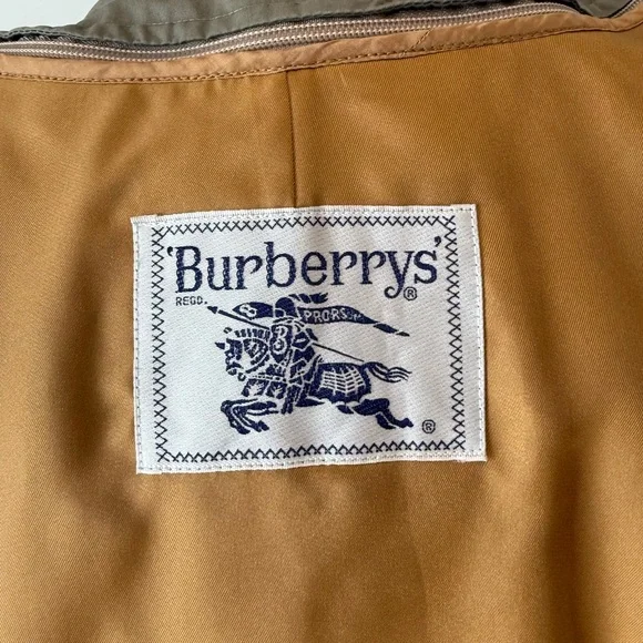 Burberry Olive Double-Breasted Trench Coat - Picture 16 of 16